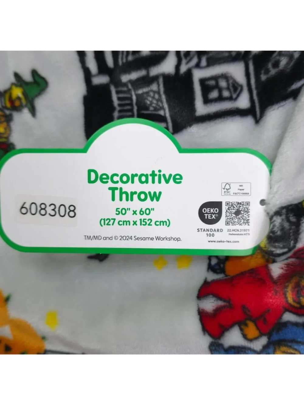 Sesame Street Halloween Decorative Throw Blanket 50